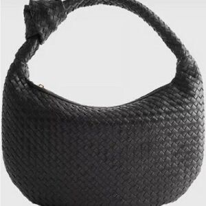 QUINCE Italian Leather Handwoven Slouchy Shoulder Bag